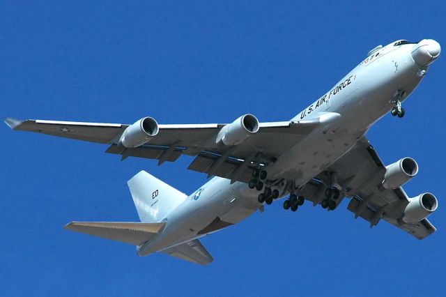 00-0001 — - Boeing YAL-1A Airborne Laser Testbed over Boron, California in 2005.