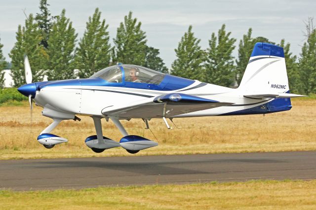 Vans RV-9 (N962MC) - RV-9A departing Starks Twin Oaks Airpark<br>Hillsboro, Oregon. 6-1-13