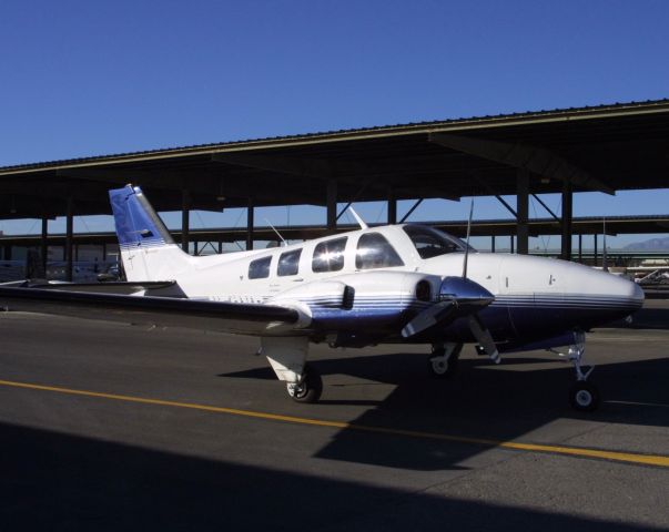 Beechcraft Baron (58) (N58VB) - Taken at KVGT.  Owned over 20 Years.