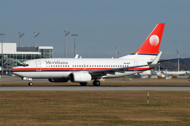 Boeing 737-700 (EI-IGT) - Boeing 737-73V Meridiana EI-IGT EDDM/MUC 22.Feb.2016