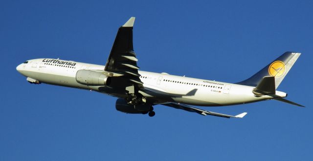 Airbus A330-300 (D-AIKA) - "Minden" making a graceful departure from CLT, 4/1/17.  No April fool here!