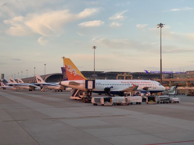 A5-RGG — - Drukair Airbus 319 waiting at Suvarnabhumi airport before departing for Paro airport. br /Dated: 30th April 2019