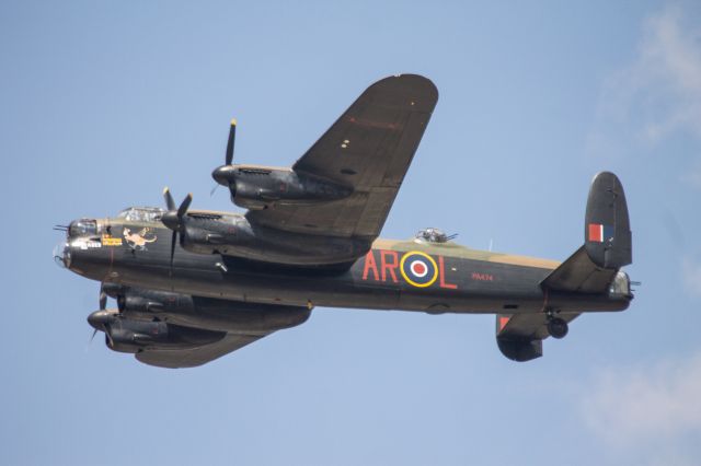 Avro 683 Lancaster — - Avro Lancaster of the BBMF performing over the crowds at RIAT '18