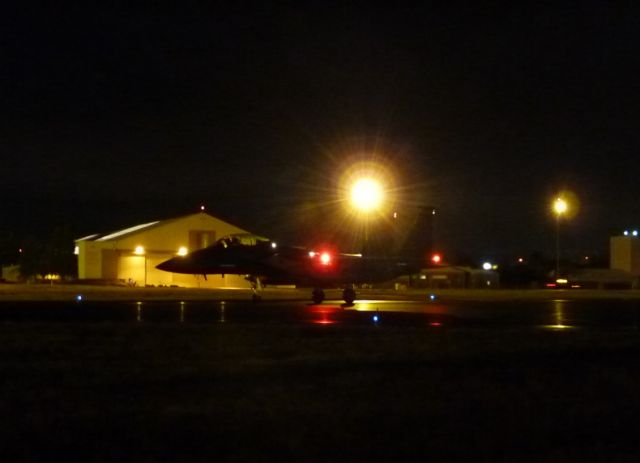 McDonnell Douglas F-15 Eagle — - Emergency landing. It stayed on the south runway for about an hour before they could tow it away. The pilot is still aboard. Port Fire and Rescue and Port Ops are still coming down the runway to greet him.