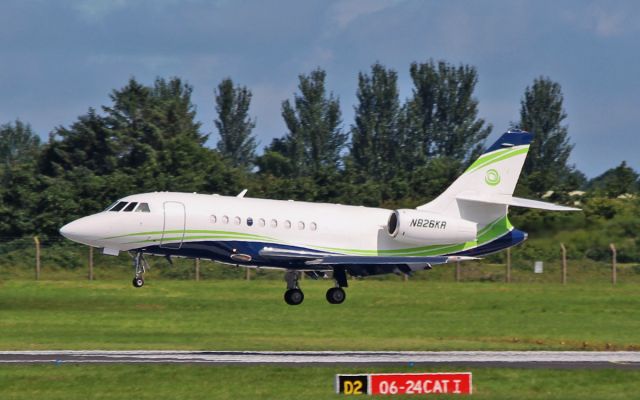 Beechcraft Super King Air 300 (N826KA) - falcon-2000ex n826ka about to land at shannon 18/7/16.