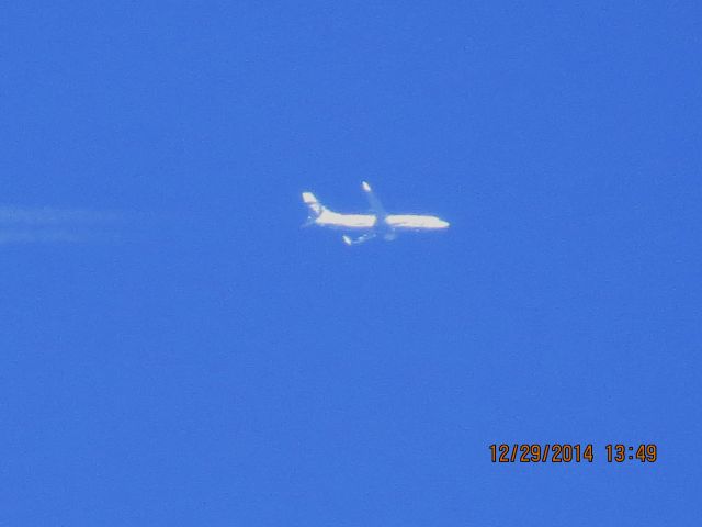 Boeing 737-800 (N551AS) - Alaska Airlines flight 38 from SEA to FLL over Southwestern Missouri at 37,000 feet.