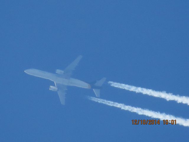 Boeing 757-200 (N464UP) - UPS flight 2871 from ABQ to SDF over Northeastern Oklahoma and Southeastern Kansas State Line at 37,000 feet.