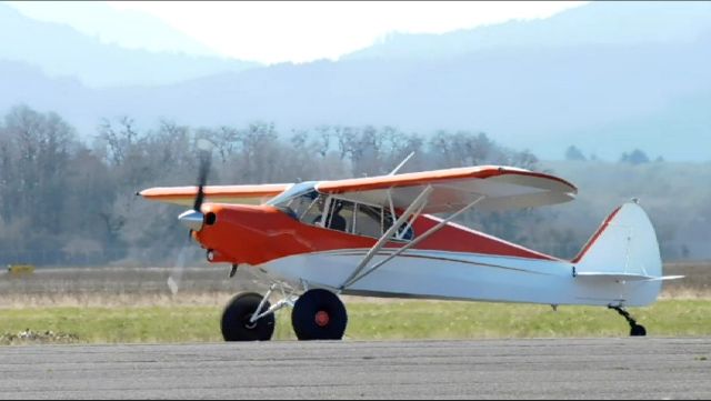 Piper PA-12 Super Cruiser (N3764M) - 1947 Piper 12 at CVO on 28th February 2021.