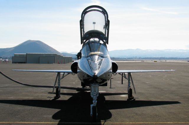 Northrop T-38 Talon (65-0342) - A Northrop T-38 Black Talon based at Beale AFB, CA., parked on the Atlantic Aviation FBO ramp at RTIA.