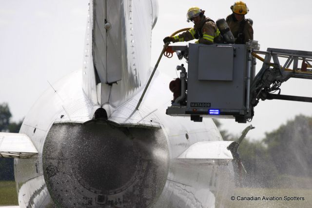 BOEING 727-200 — - Ottawa International Airport Fire Services were training the Ottawa Fire Dept on using the fuselage piercing tool to spray the inside of the fuselage with water.  They were practising on an old 727 near the Combined Services bldg.