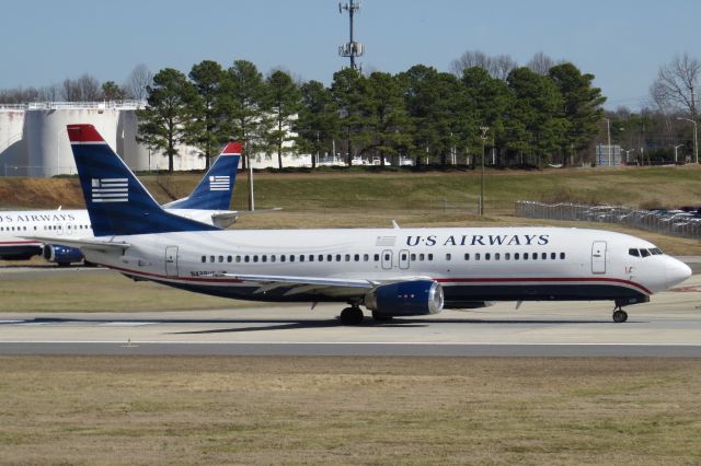 BOEING 737-400 (N439US) - US Airways 737-400 2/22/14 