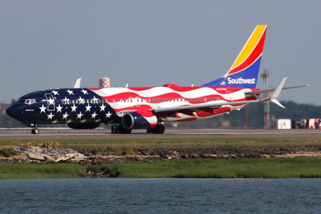 Boeing 737-800 (N500WR) - Freedom One departing Boston Logan for Baltimore BWI on 6/20/21.