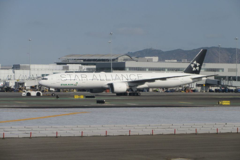 BOEING 777-300ER (B-16715) - Headed to the International Terminal at SFO after a flight from Taipei.