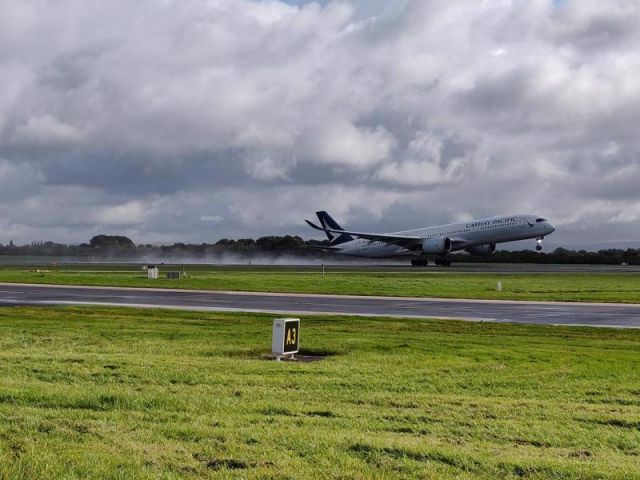 Airbus A350-900 (B-LRG) - TAKING OFF AT MANCHESTER AIRPORT