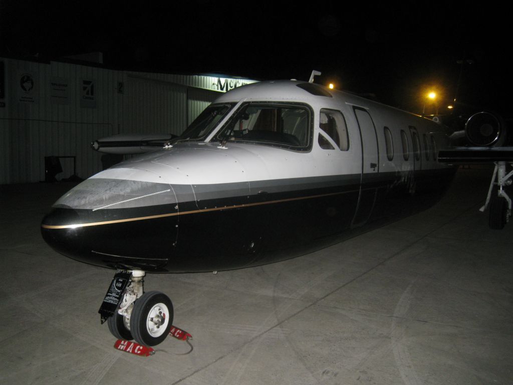 IAI 1124 Westwind (N807BF) - McCreery Aviation, McAllen, TX taken on Jan 16, 2010 at 2235.