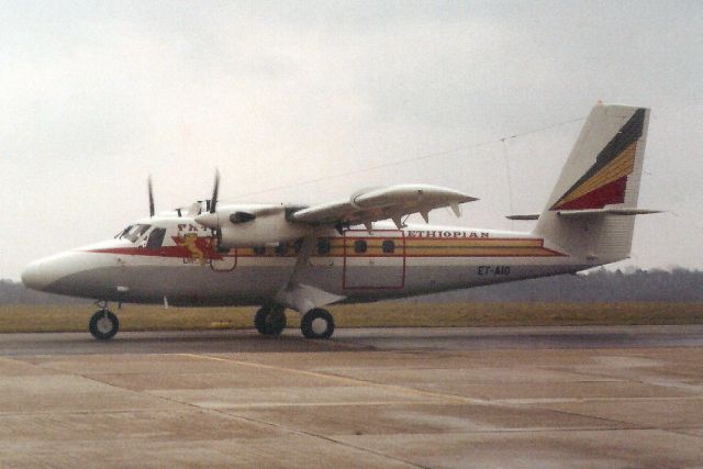 De Havilland Canada Twin Otter (ET-AIO) - Taxiing for departure on its delivery flight in Mar-85.br /br /Damaged beyond repair 22-Oct-95 at HAAB.