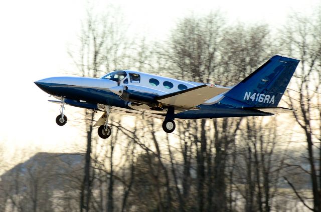 Cessna Chancellor (N416RA) - Departing Runway 8