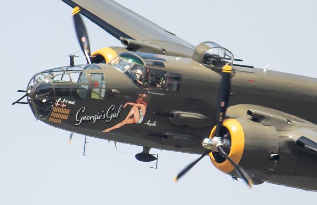 N345BG — - Liberty Aviation Museum's B-25J "Georgie's Gal" passing right in front of the crowd at the 2019 Thunder Over Michigan Airshow.