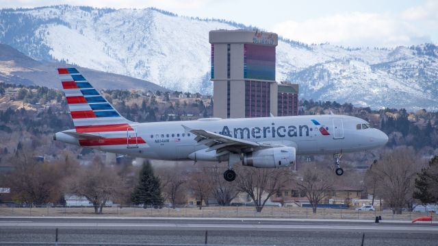 Airbus A319 (N814AW) - AAL1515 - DFW to RNO - 25 Nov, 2020