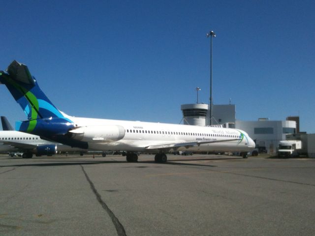 McDonnell Douglas MD-83 (N804WA) - World Atlantic parked at gate in ACY