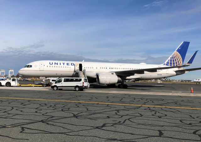 Boeing 757-200 (N13138) - at KBOS Logan prior to MCO ferry for APU reapir 10/17/2021