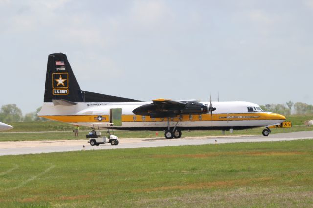 FAIRCHILD HILLER FH-227 (85-1608) - "Golden Knight 608" warming up to drop the Golden Knights parachute team!