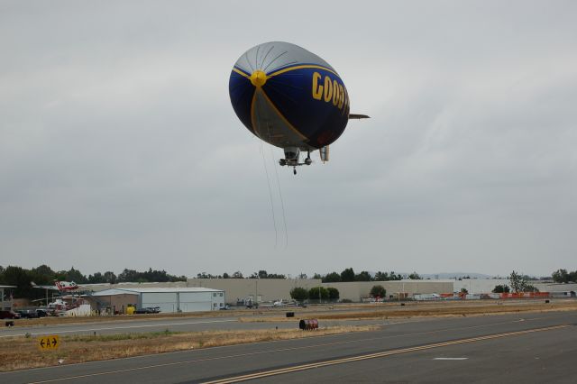 Cessna Executive Skyknight (N10A) - Goodyear Blimp does a low pass at Fullerton Airport airshow May 9, 2015.