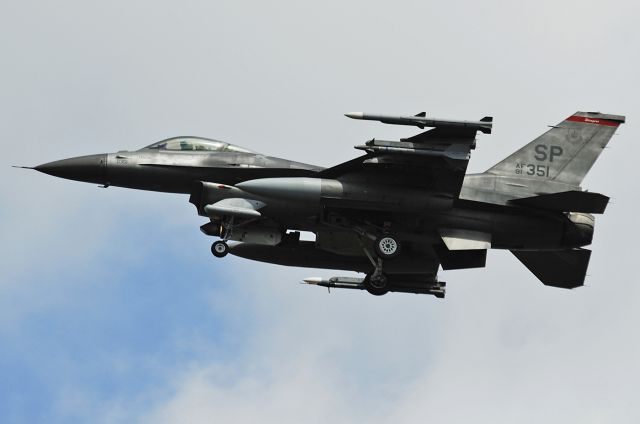 Lockheed F-16 Fighting Falcon (91-0351) - USAF - US Air Force - General Dynamics F-16C Fighting Falcon C/N CC-49 - 91-0351 - Visitor from Spangdahlem Air Base (ETAD/SPM) - 2009-May-04.