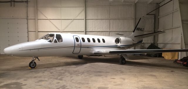 Cessna Citation II (N814LC) - In The Hanger for Work.