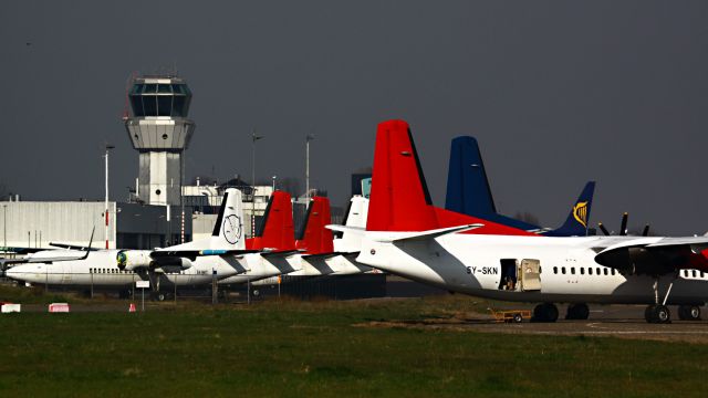 Fokker Maritime Enforcer (SX-BRT) - BUSY SAMCO AT MAASTRICHT-AACHEN AIRPORT.