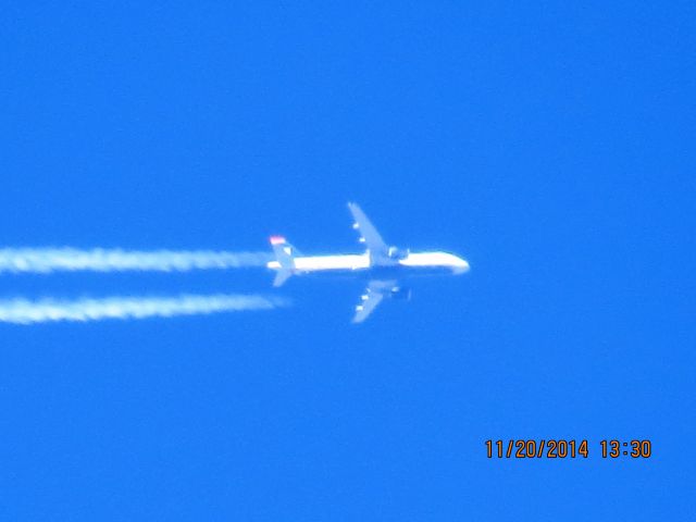 Airbus A320 (N119US) - US Airways flight 740 from SAN to PHL over Southeastern Kansas at 37,000 feet.