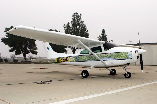 Cessna Skylane (N735AK) - Most planes have the moving map on the INSIDE of the aircraft. This plane IS the moving map!!