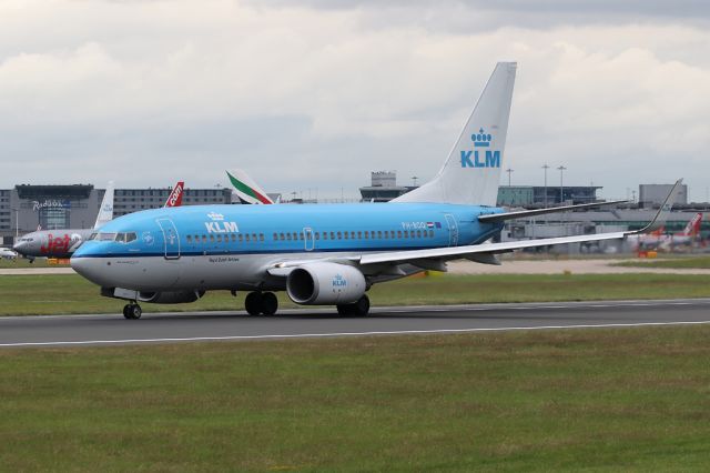 Boeing 737-700 (PH-BGQ) - Theres almost a shuttle service between Manchester and Amsterdam with up to 14 flights a day shared between KLM, EZY and BEE.  Here KLM1084 operates the early afternoon flight.