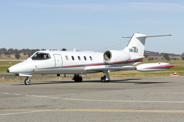 Learjet 35 (VH-SLE) - GoJet (VH-SLE) Gates Learjet 35A at Wagga Wagga Airport