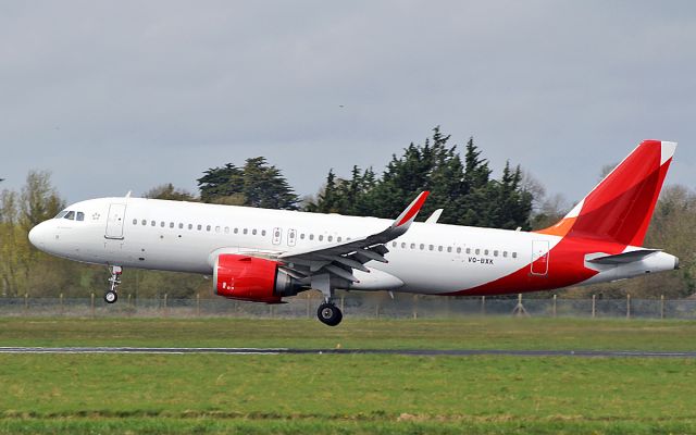 Airbus A320neo (VQ-BXK) - a320-251neo vq-bxk (pr-yye) landing at shannon for paint 1/4/19.