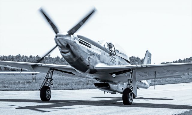 North American P-51 Mustang (NL551CF) - TF51-D on the taxi way at PYM.