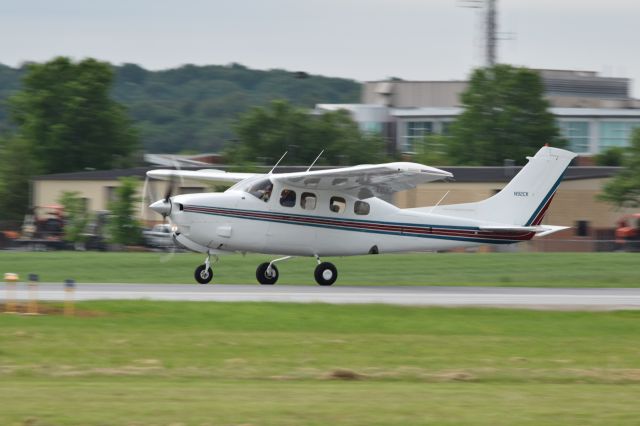 Cessna P210 Pressurized Centurion (N92CK) - Arriving Runway 23 at FDK from AOPA Fly-In Saturday 5-11-2019 