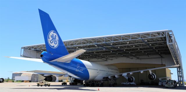 BOEING 747-100 (N747GE) - 27 Apr 19, at Pima Air and Space Museum.  The aircraft is not yet on display.