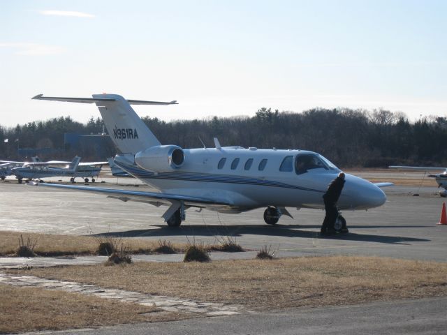 Cessna Citation CJ1 (N961RA) - Getting chalked after arriving from Akron, OH (KCAK).