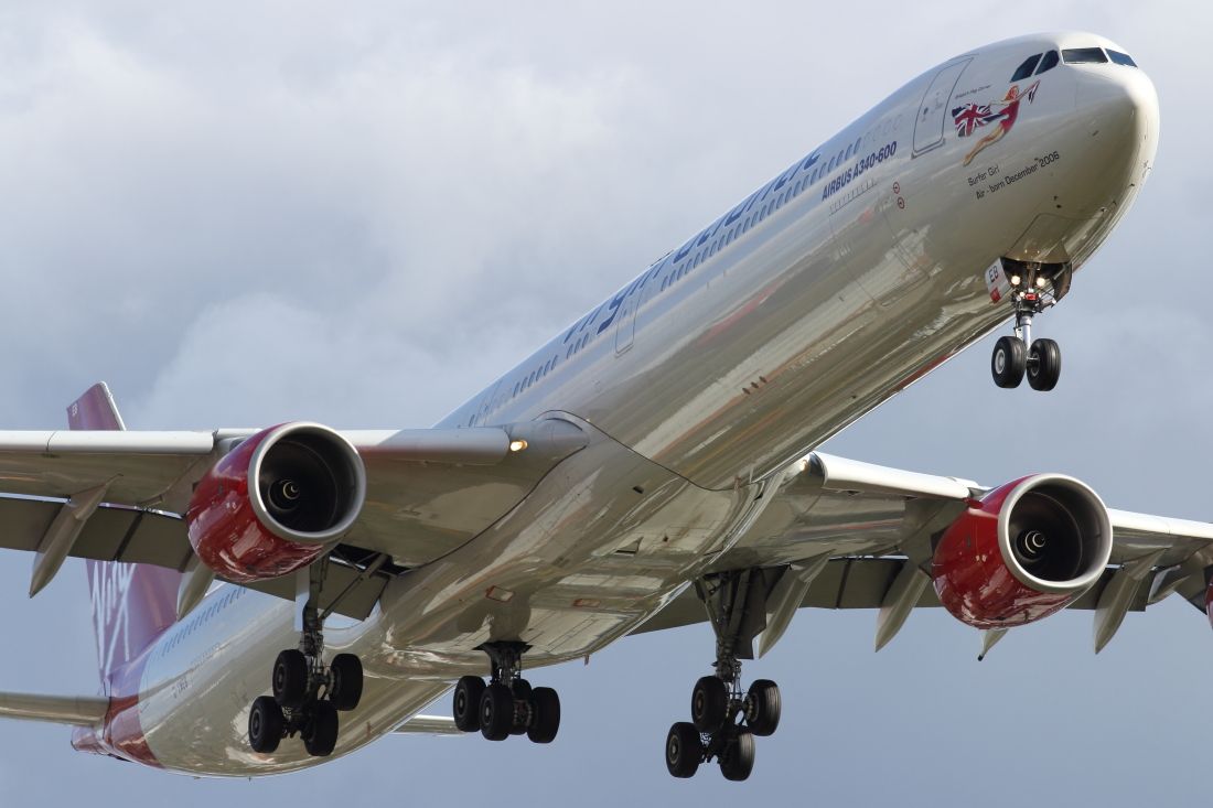 Airbus A340-600 — - Approaching runway 027L at LHR.