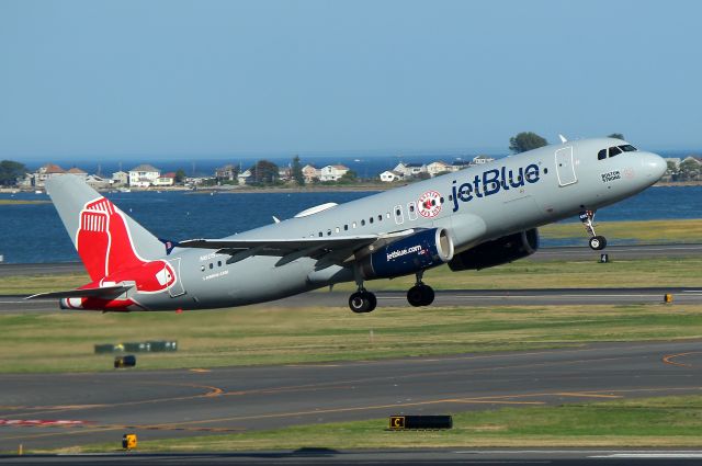 Airbus A320 (N605JB) - JBU 1237 to Detroit departing off of 22R