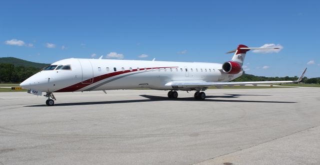 Canadair Regional Jet CRJ-700 (N520JG) - A Bombardier CL-600-2C10 (CRJ7) of Joe Gibbs Racing at Anniston Regional Airport, AL - May 6, 2017.