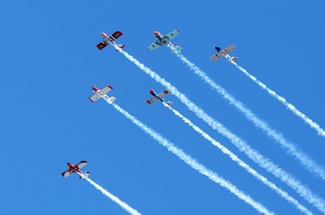 Vans RV-4 (N77ZP) - Bandit Flight Team Formation over Richmond Raceway (N77ZP, N900PP, N767JK, N592MB, N520CP, N944AF)