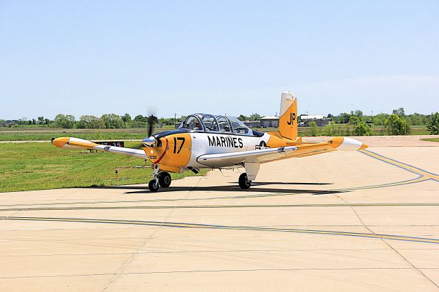 Beechcraft Mentor (N334JP) - This Beech trainer arrived at Choctaw Casinos Take to the Skies Airshow around lunch time today in Durant OK.