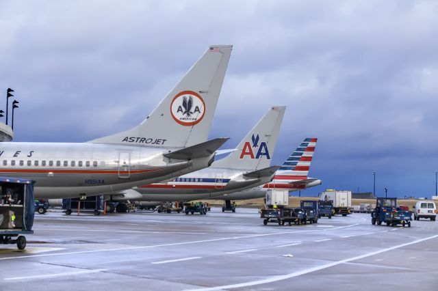 Boeing 737-800 (N951AA) - Three generations of logos 1962-1967, 1967-2013, 2013-Present