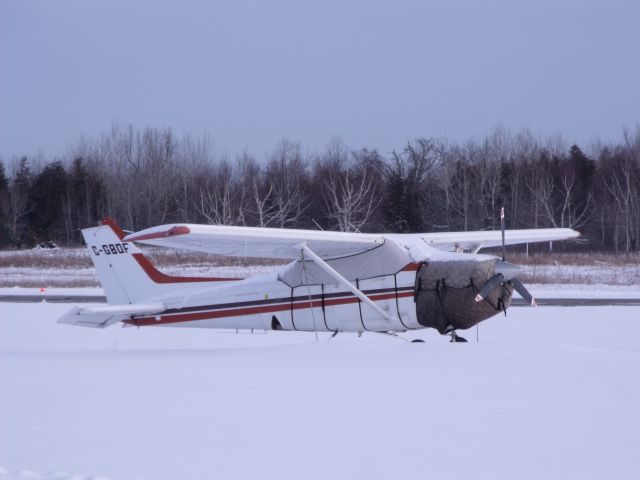 Cessna Skyhawk (C-GBOF) - wrapped up for protection from winter elements. Taken at Russ Beech municipal airport,Smithsfalls,Ontario,Canada.