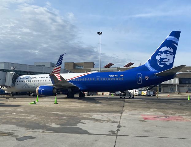 Boeing 737-900 (N265AK) - Honoring those who served