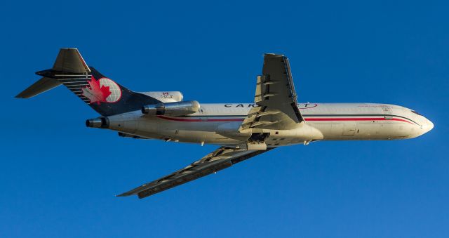 BOEING 727-200 (C-GCJZ) - This CargoJet 722 subbing for the Cubana Tupolev, unloads her cargo and repositions empty to Hamilton