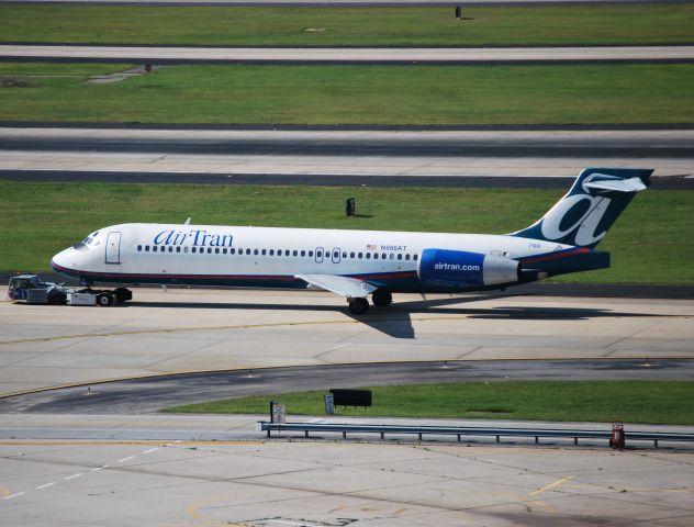 Boeing 717-200 (N988AT) - Being towed 6/17/12