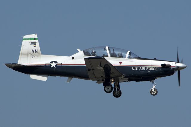 Raytheon Texan 2 — - 8th Flying Training Squadron marked bird from Vance. Unfortunately unable to catch the serial number for this one. If anyone can fill in the blank for me, that would be great! -September 2013